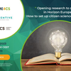 image for Opening research to society in Horizon Europe. How to set up citizen science projects?